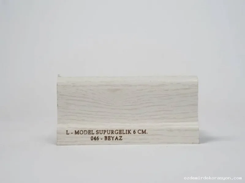 046 - L Model Süpürgelik 6 cm Beyaz